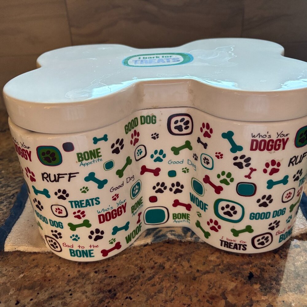 Ceramic Dog Treat Container